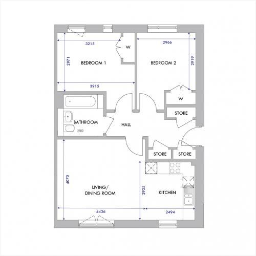 Larchfield apartment type floorplan