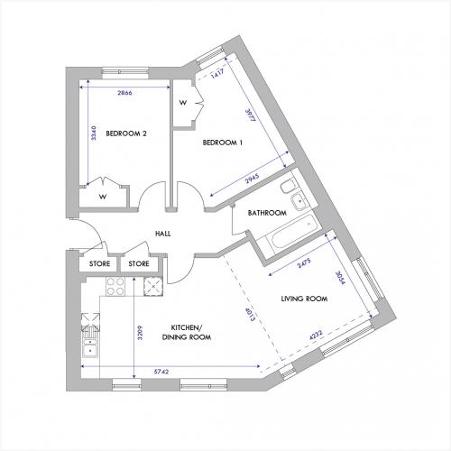 Lincluden apartment type floorplan