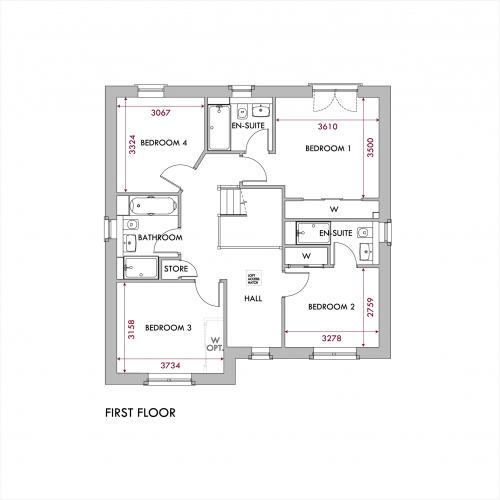 Durrell first floor floorplan