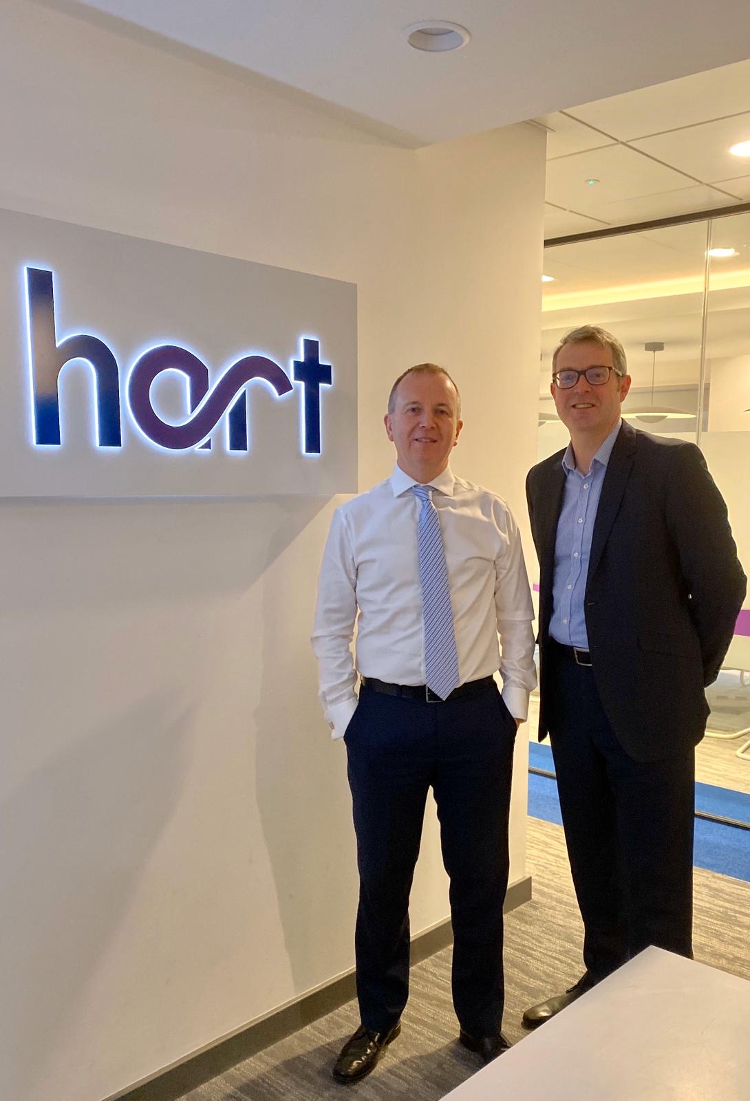 Andy Mallice, managing director of Hart Builders with Martin Cooper finance director of Hart Builders