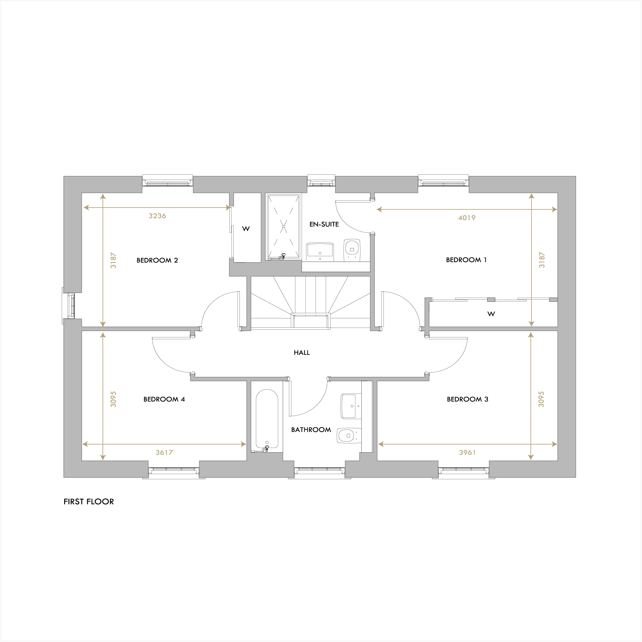 Hamilton first floor floorplan